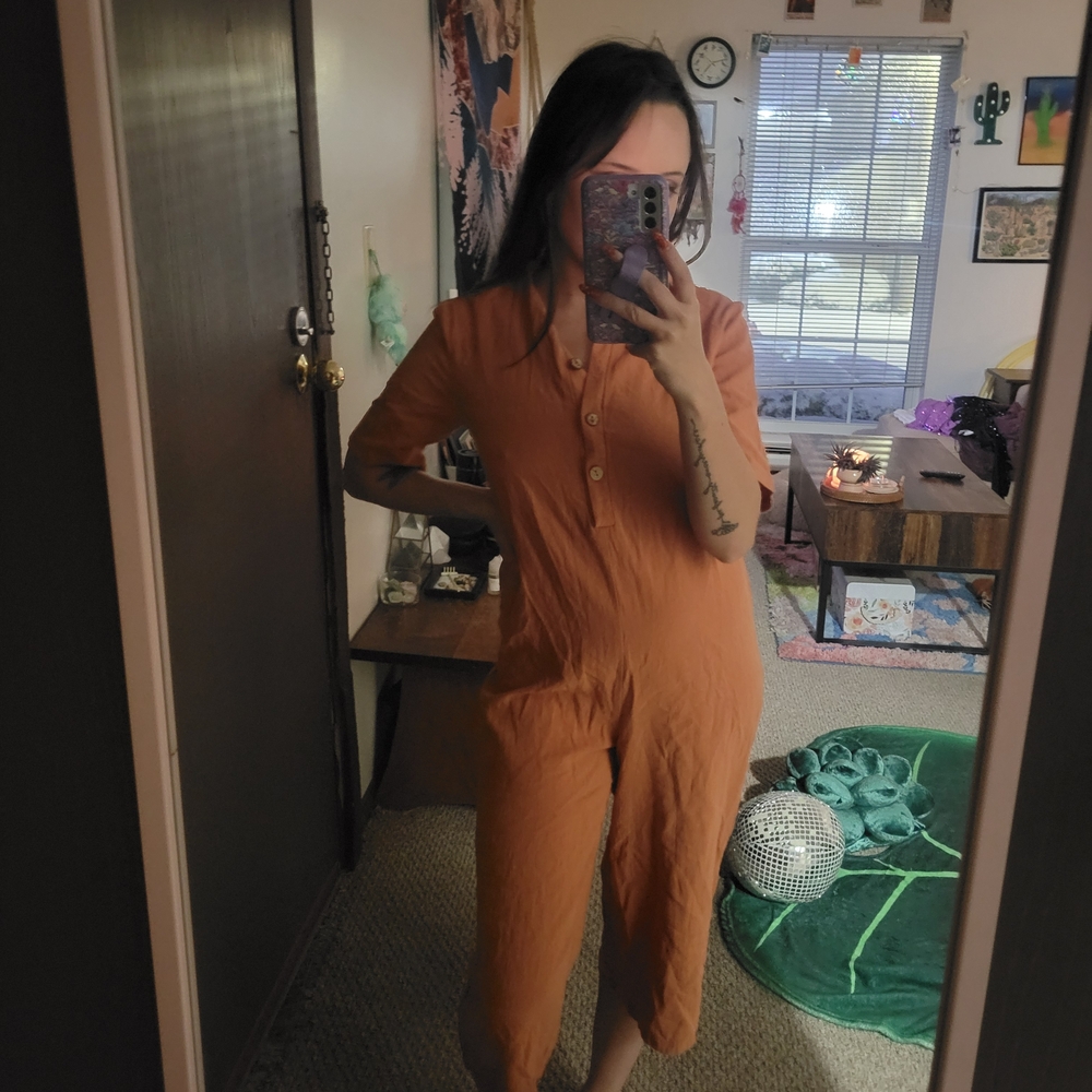 Women's Orange Jumpsuit - Picture 3 of 3